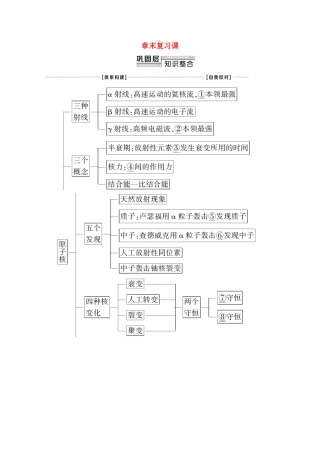 高中物理 第19章 章末复习课学案 新人教版选修3-5-新人教版高二选修3-5物理学案