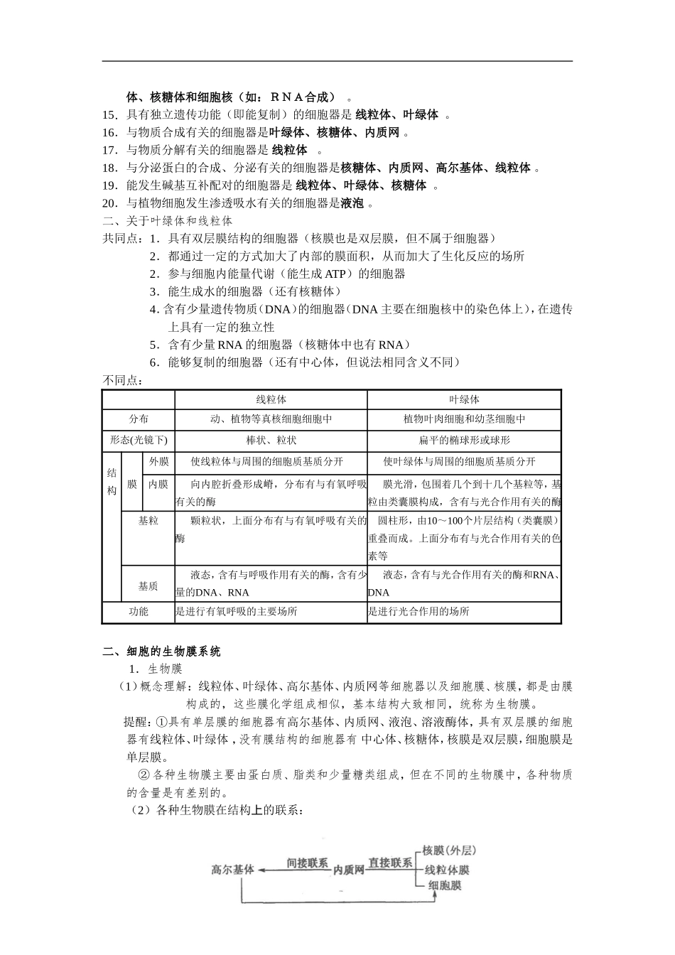 高中生物第3章细胞基本结构学案必修一_第2页