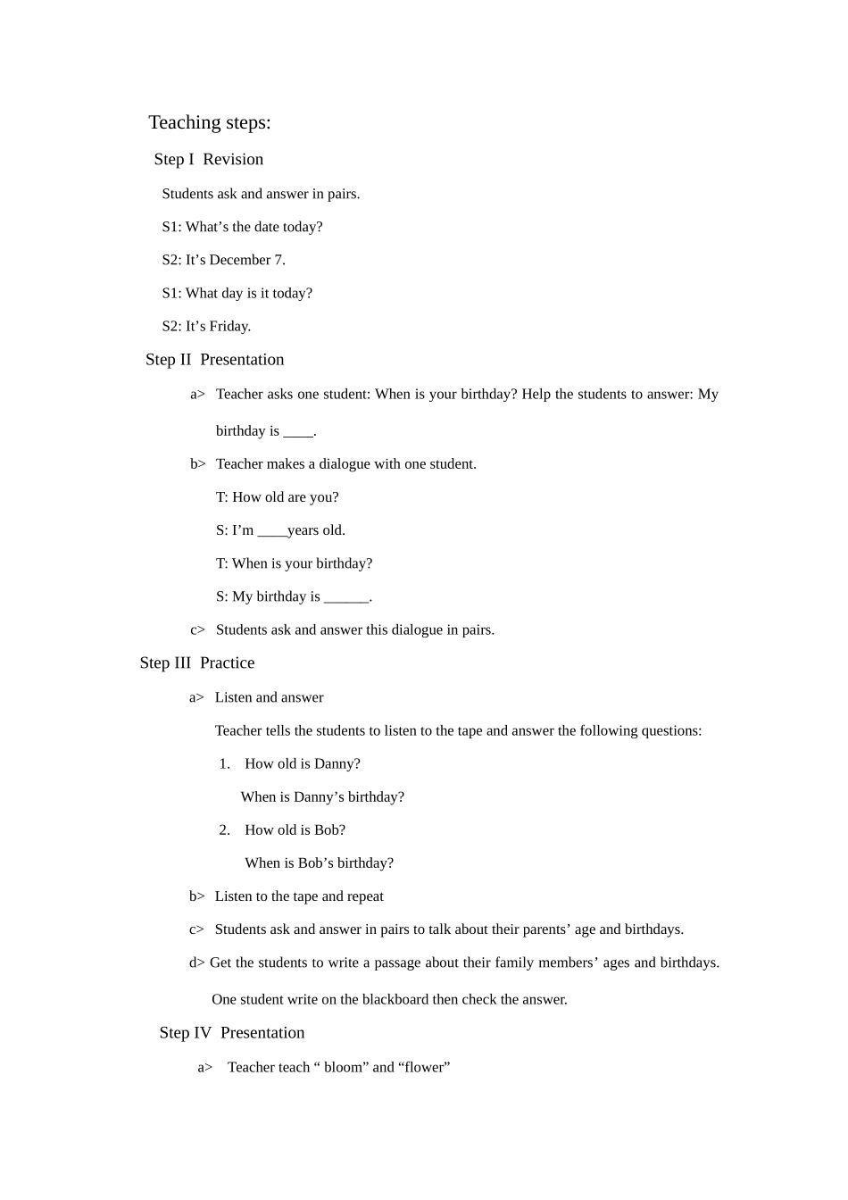 英语：Unit7 Lesson 51教案（冀教版七年级上）_第2页