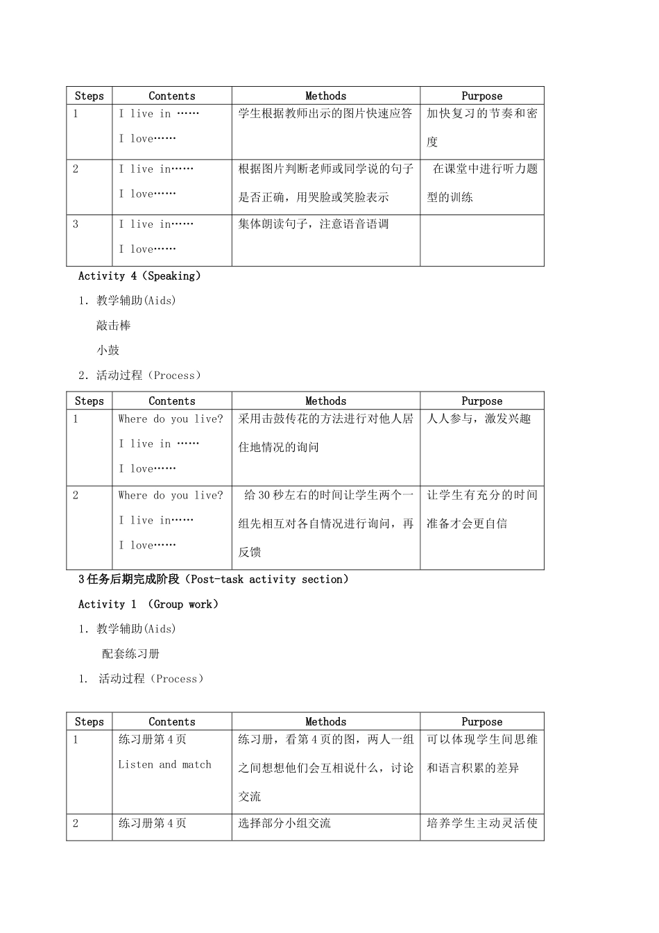 二年级英语上册 Unit1 Where I live（6）教案 沪教牛津版_第3页