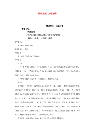 江苏省淮安市涟水县大东中学九年级语文下册 诵读欣赏 文笔精华教案 苏教版