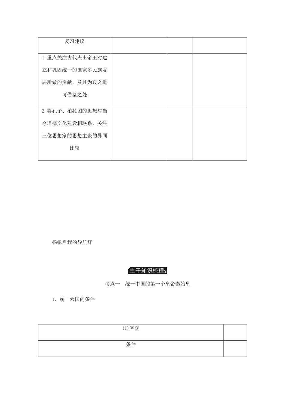 （江苏专版）高考历史总复习 选考四 中外历史人物评说 第52讲 古代中国的政治家考点导学学案-人教版高三全册历史学案_第2页