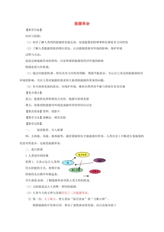 河南省郑州市中考物理《能源革命》复习教案-人教版初中九年级全册物理教案