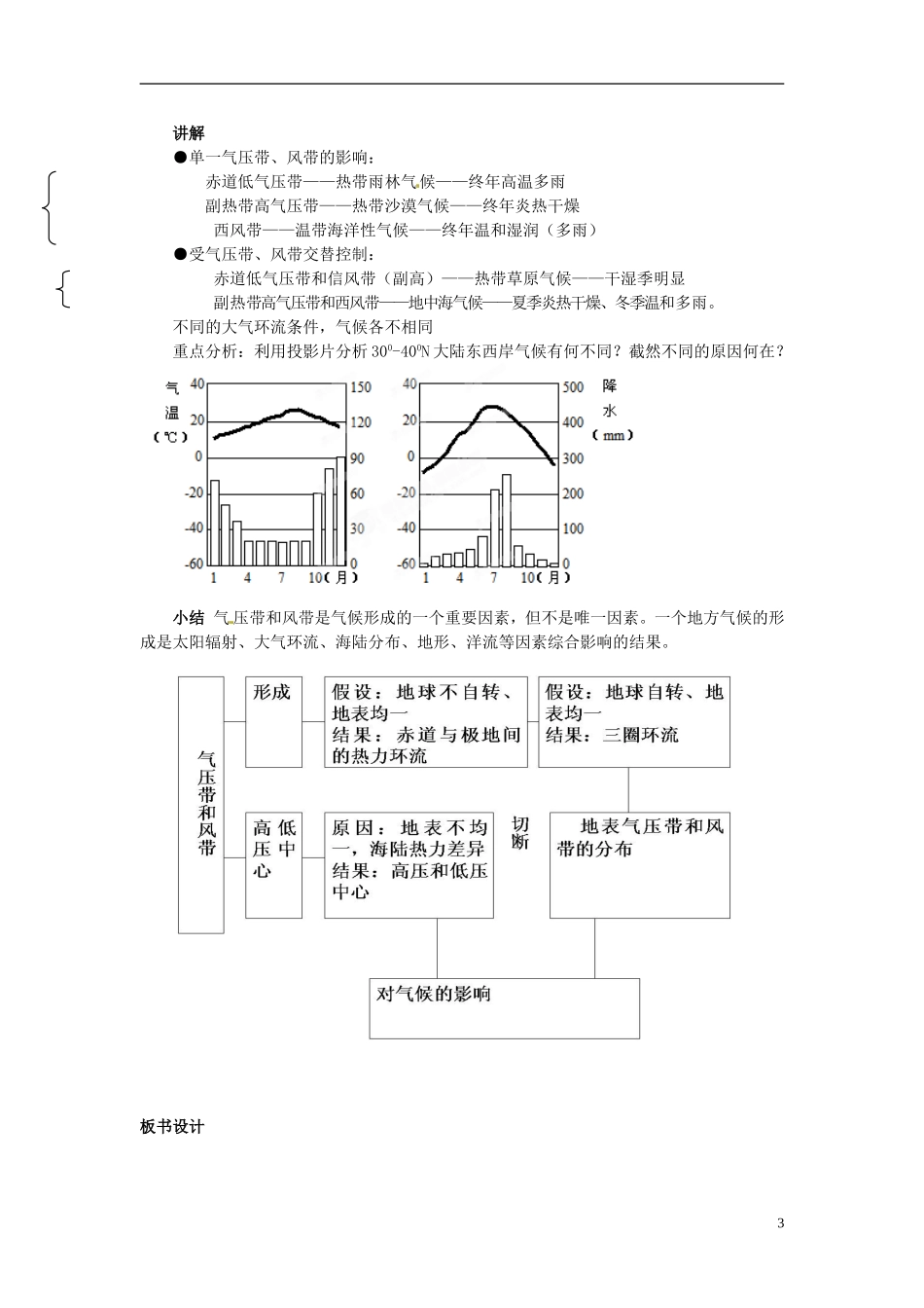 辽宁省大连市四十四中高中地理 《2.2气压带和风带》教案二 新人教版必修1_第3页