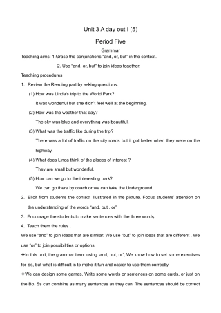 牛津版八年级英语Unit 3 A day out I (5)