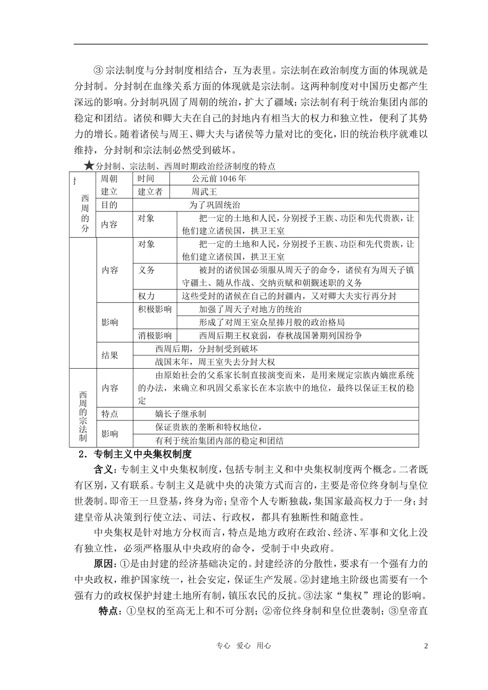 2011届高三历史高考辅导讲座 古代中国的政治和经济 人民版_第2页
