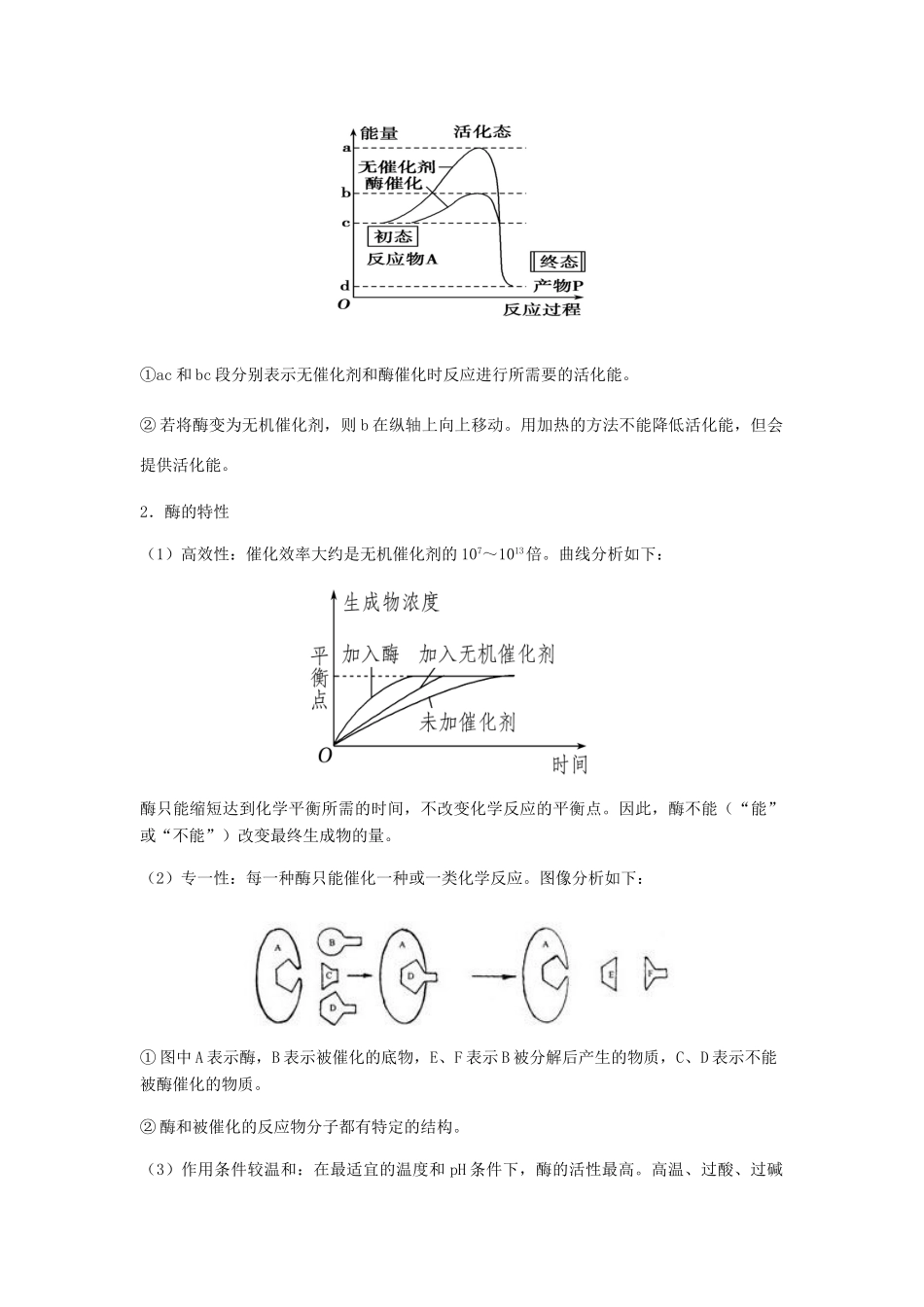 （全国通用）高考生物总复习《降低化学反应活化能的酶、ATP》专题突破学案-人教版高三全册生物学案_第2页