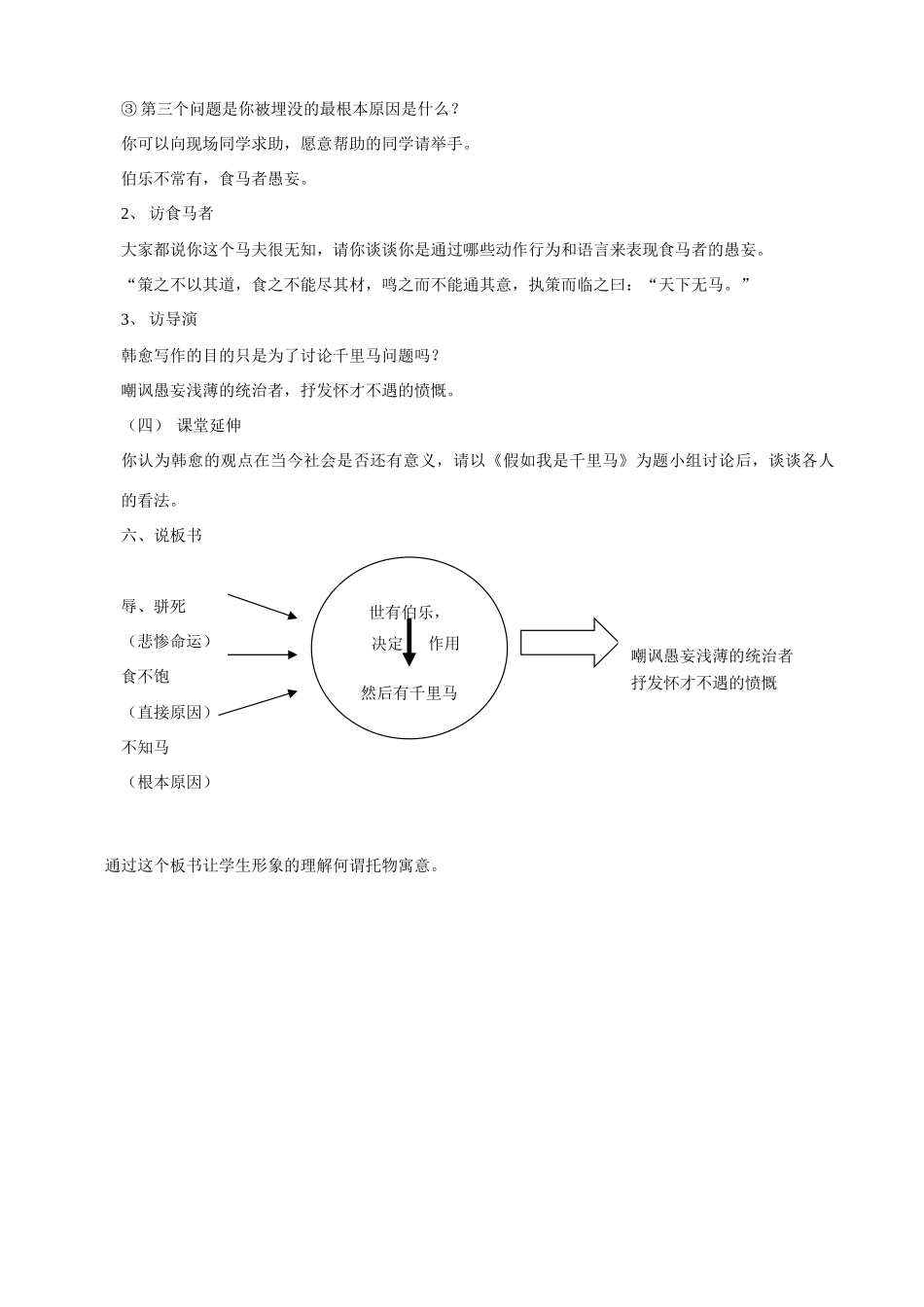 八年级语文下册 《马说》说课稿 人教版_第2页