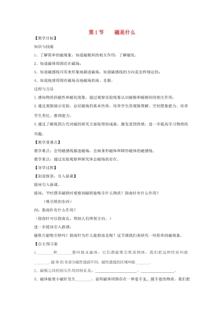 （遵义专版）春九年级物理全册 17.1 磁是什么教案 （新版）沪科版-（新版）沪科版初中九年级全册物理教案