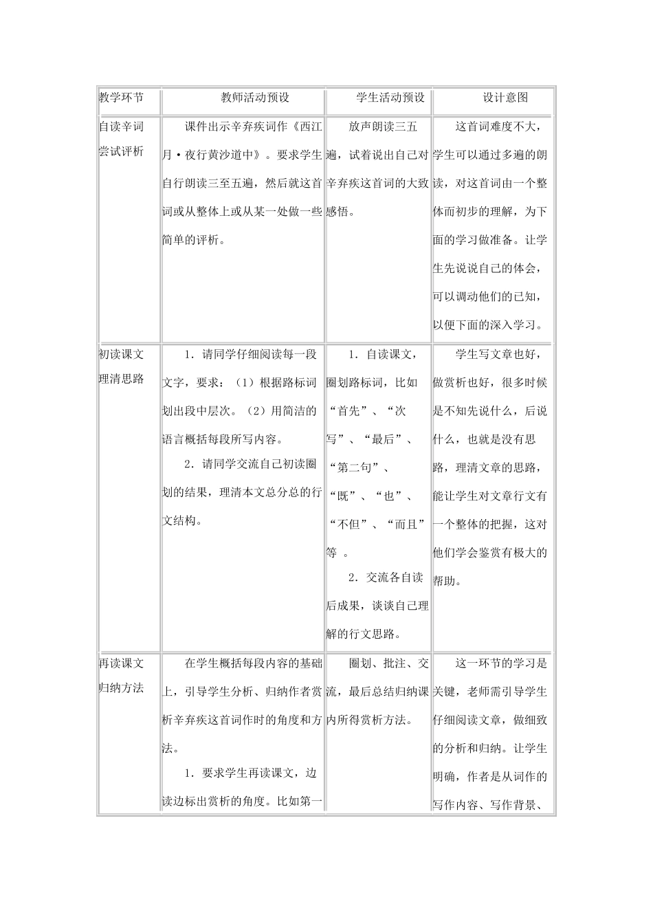 九年级语文下：第37课《辛弃疾的一首农村词》教案沪教版五四制_第2页