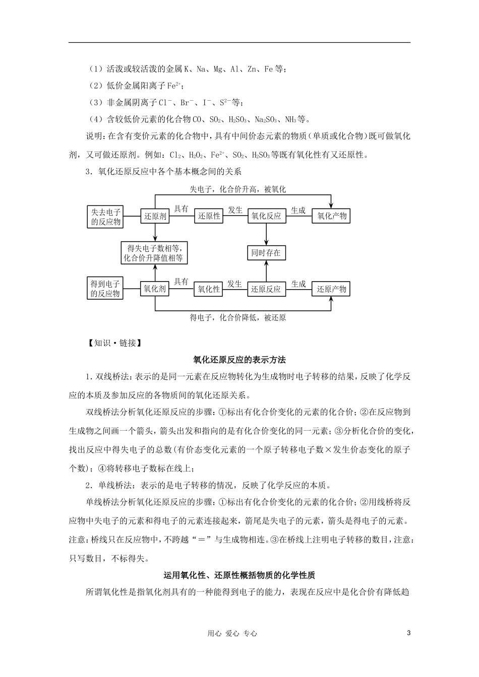 2012高考化学一轮复习 氧化剂和还原剂教案 鲁科版必修1_第3页