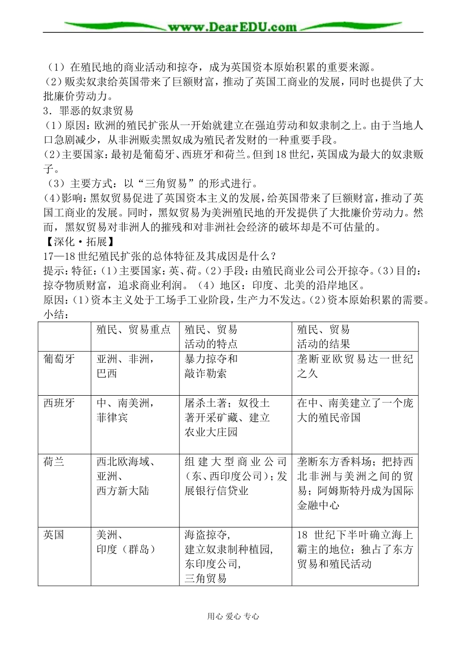 岳麓版高中历史必修2欧洲殖民者的扩张与掠夺教案_第3页