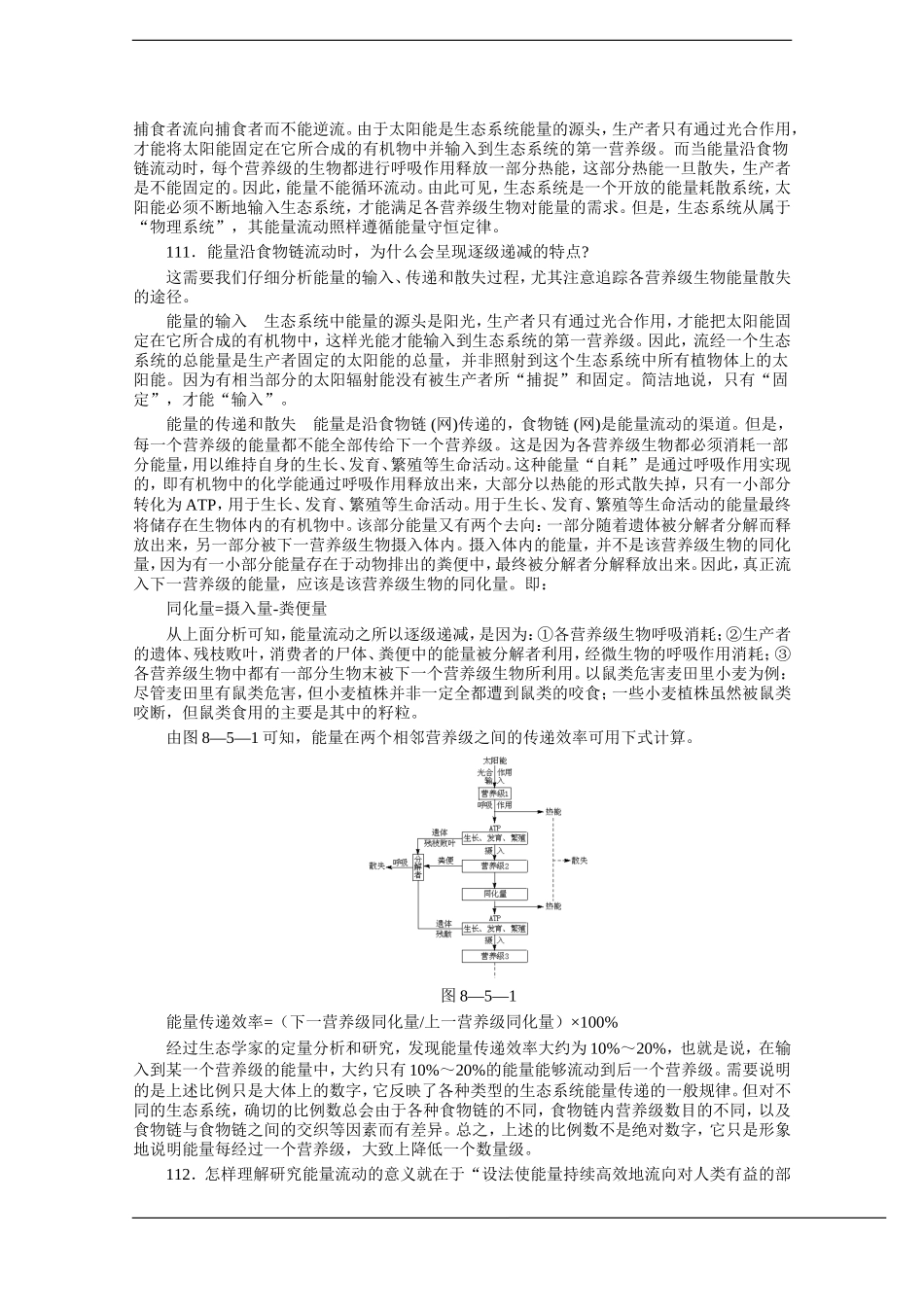 高中生物：5.2《生态系统的能量流动》学案（1）（新人教版必修3）_第3页