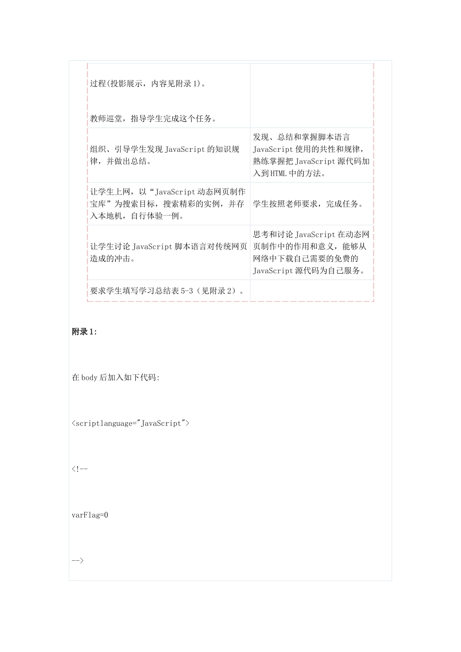 高中信息技术：5.2.1《JavaScript应用》（2）教案（教科版选修）_第2页