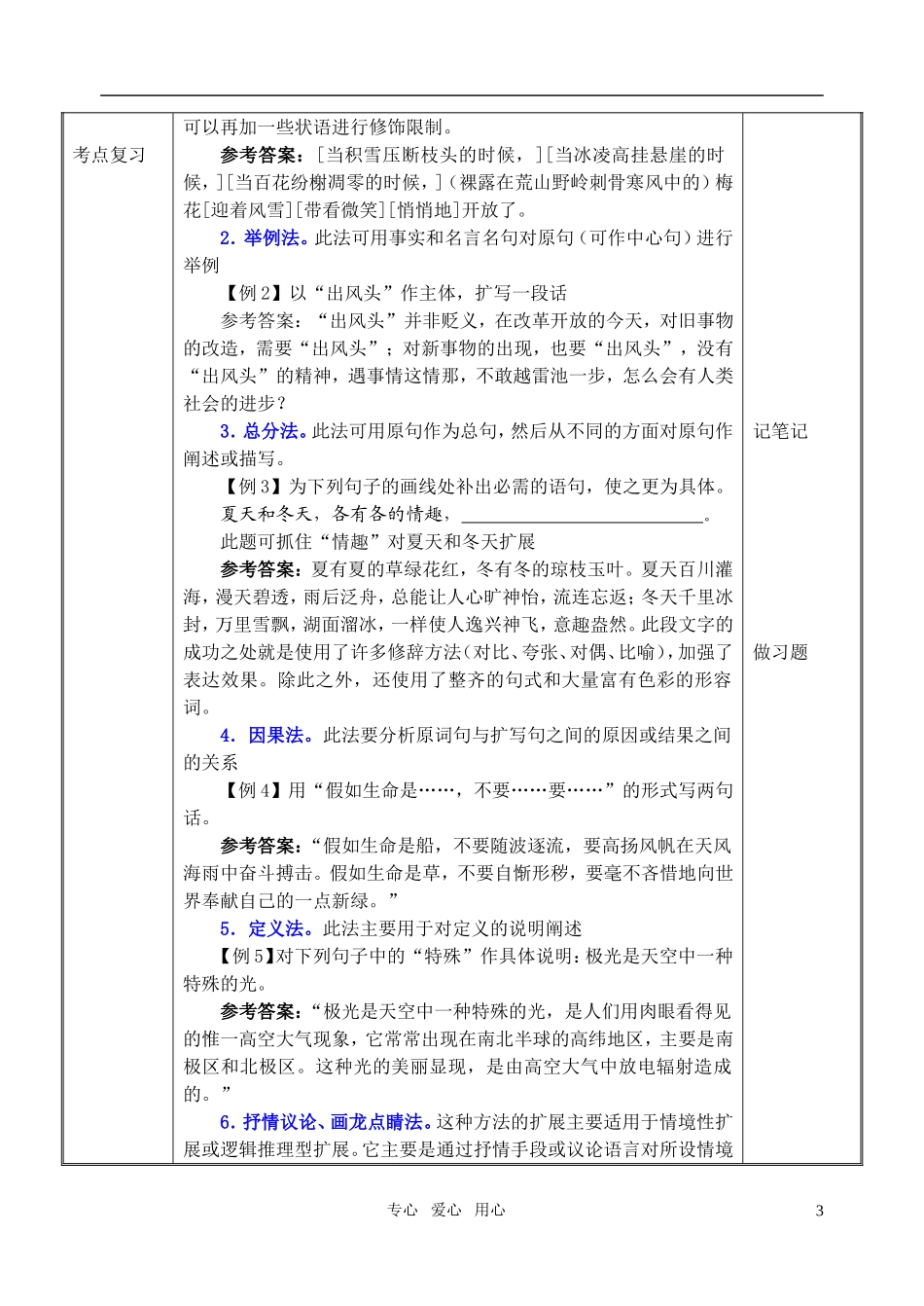 2011届高中语文专题扩展压缩语段教案_第3页