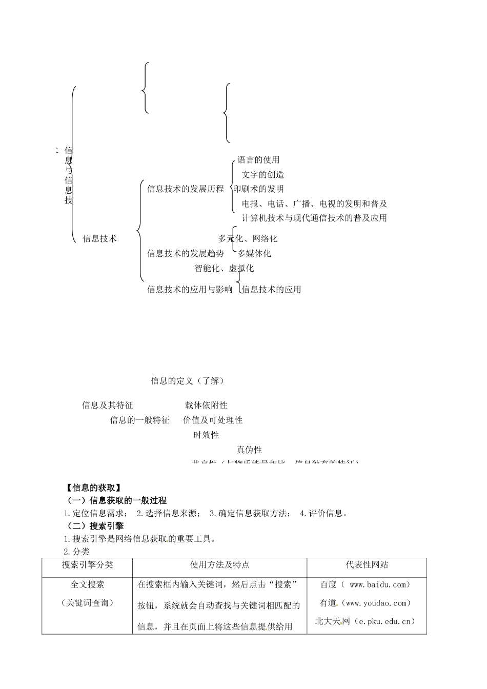 山东省沂水县第一中学高一信息技术 知识专题教案 新人教版_第2页
