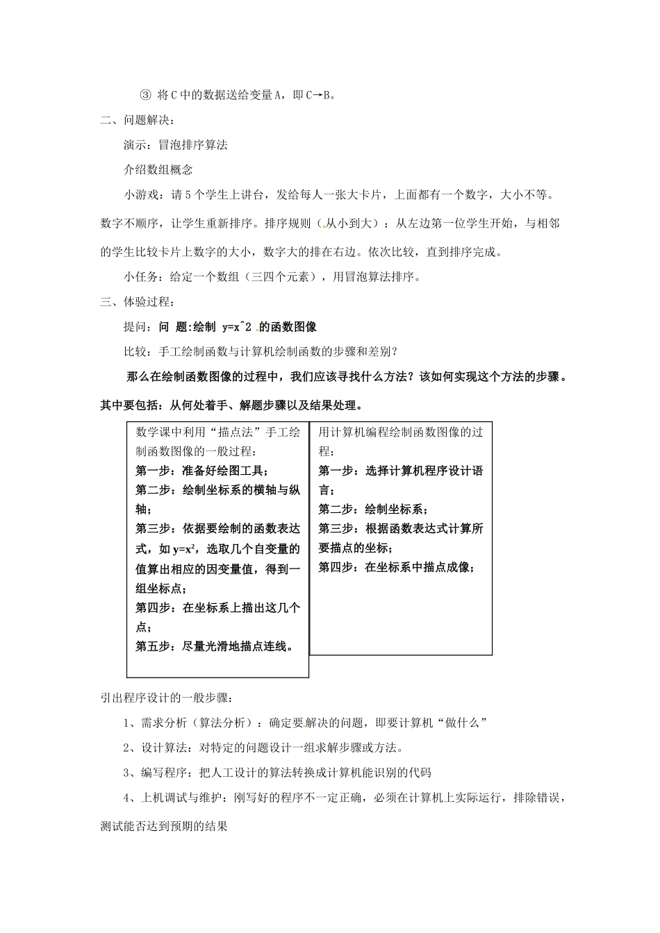 高一信息技术 3.2信息的编程加工教案-人教版高一全册信息技术教案_第2页