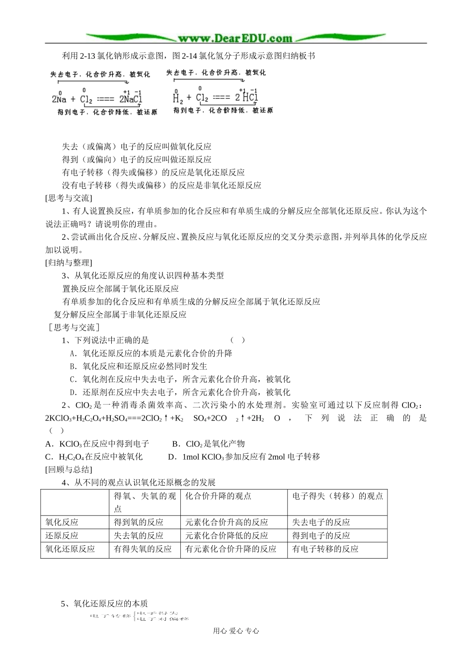 新人教版高中化学必修1氧化还原反应(1)_第2页