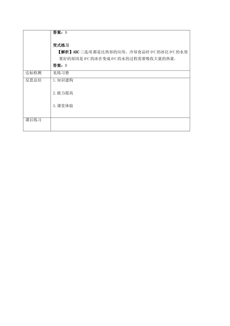 重庆市九年级物理全册 13.2 科学探究 物质的比热容教案1 （新版）沪科版-（新版）沪科版初中九年级全册物理教案_第3页