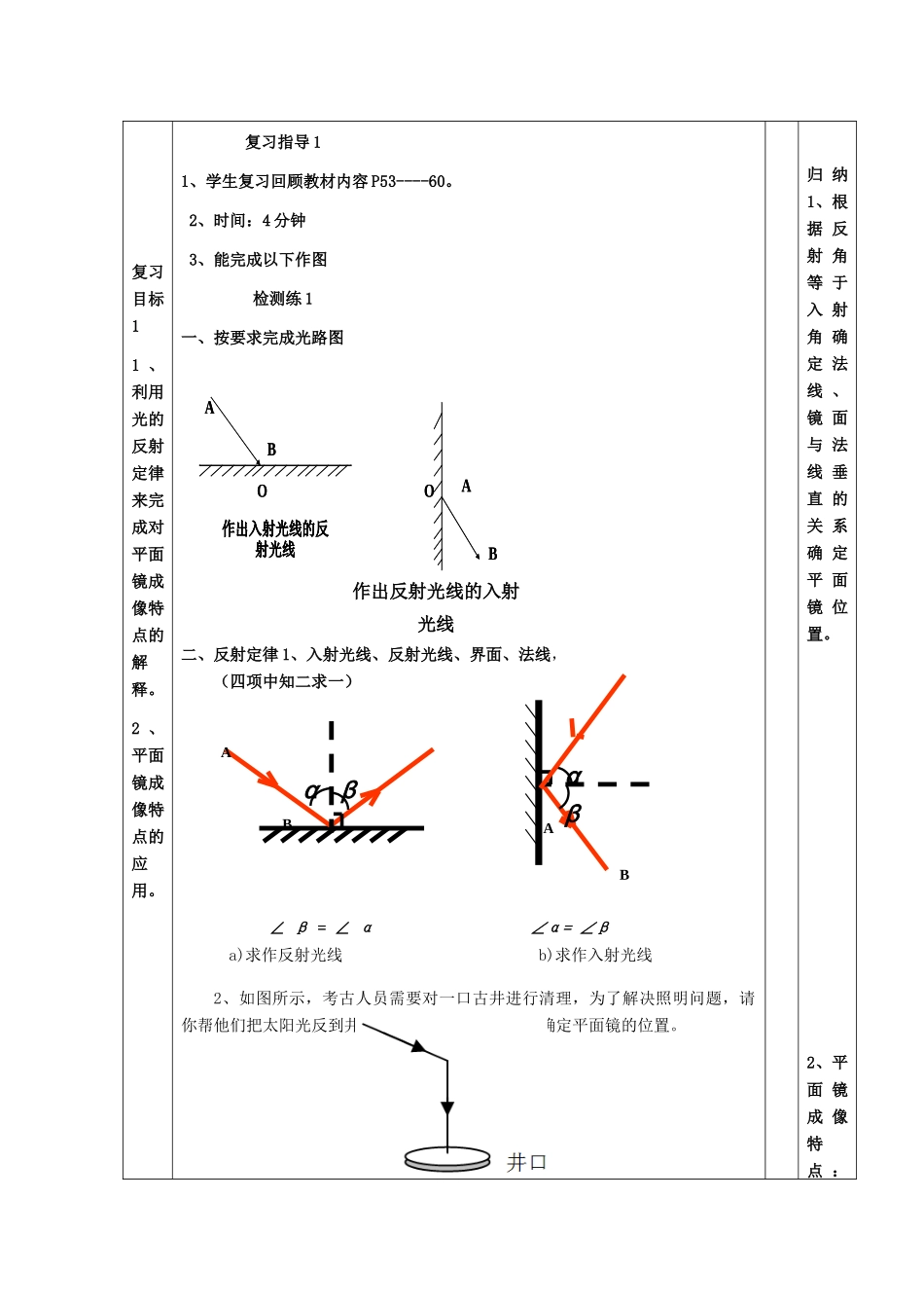 河南省商水县中考物理 光学作图题专题训练（一）教案-人教版初中九年级全册物理教案_第2页
