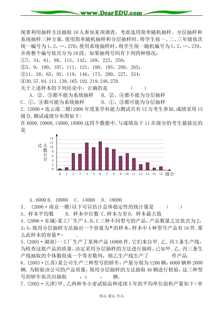 人教版高中数学(理科)选修抽样方法和总体分布的估计教案_第3页