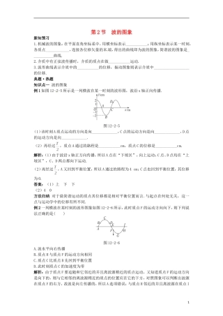 高中物理 12.2波的图像学案 新人教版选修3-4