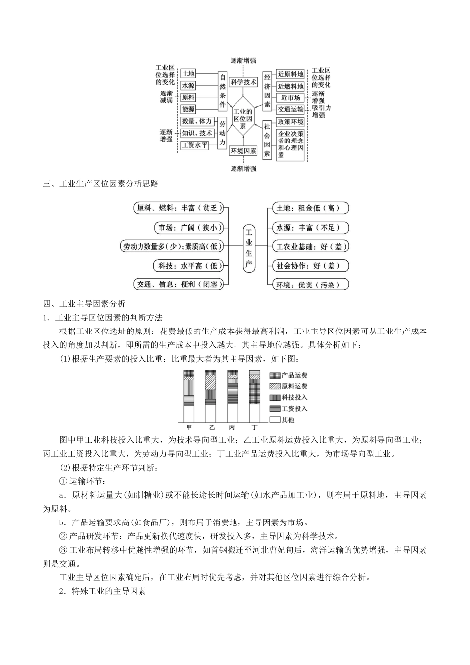 高考地理二轮复习微专题要素探究与设计 专题9.1 工业与可持续发展学案-人教版高三全册地理学案_第2页