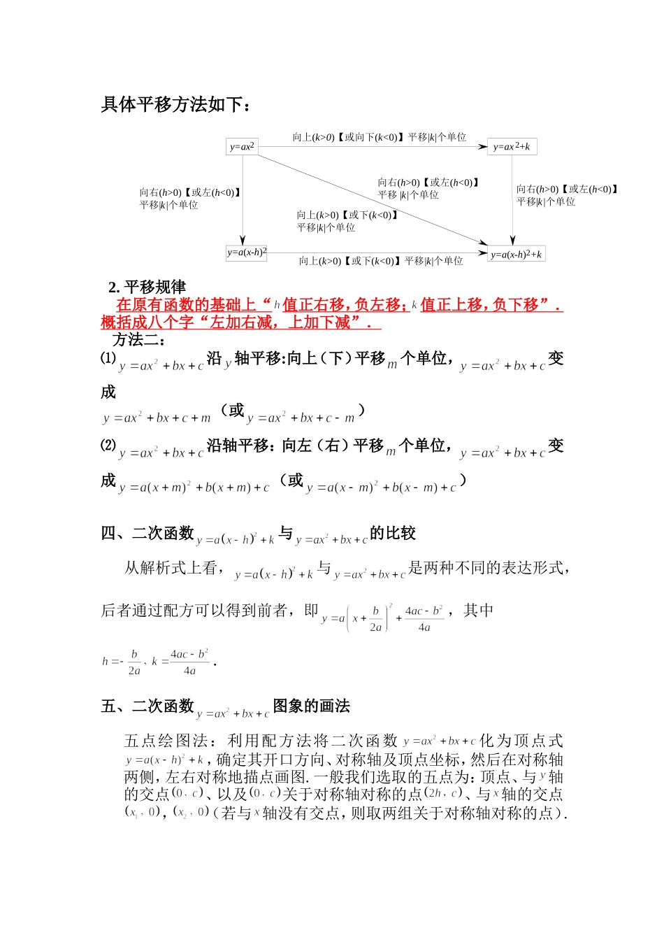 初三数学_二次函数_知识点总结_第3页