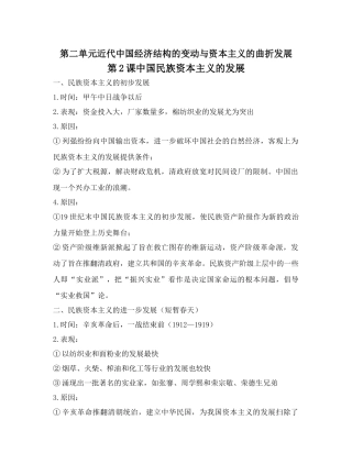 第2课中国民族资本主义的发展