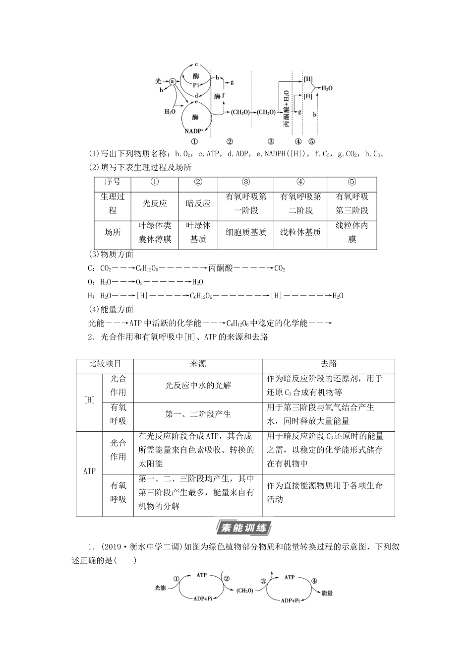 高考生物一轮复习 第3单元 细胞的能量供应和利用 素养加强课2 光合作用与细胞呼吸的综合学案 苏教版必修1-苏教版高三必修1生物学案_第2页