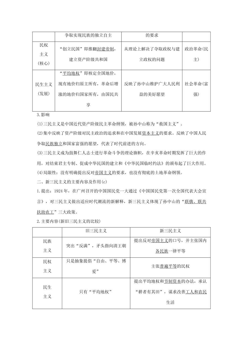 （浙江专版）高考历史大一轮复习 专题十四 近现代中国思想解放的潮流与重大理论成果 第33讲 孙中山的三民主义和马克思主义中国化的成果学案-人教版高三全册历史学案_第2页
