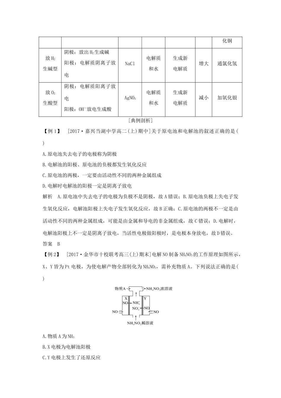 （浙江专版）高考化学大一轮复习 专题七 化学反应与能量变化 课时3 电解池　金属的腐蚀与防护学案-人教版高三全册化学学案_第3页