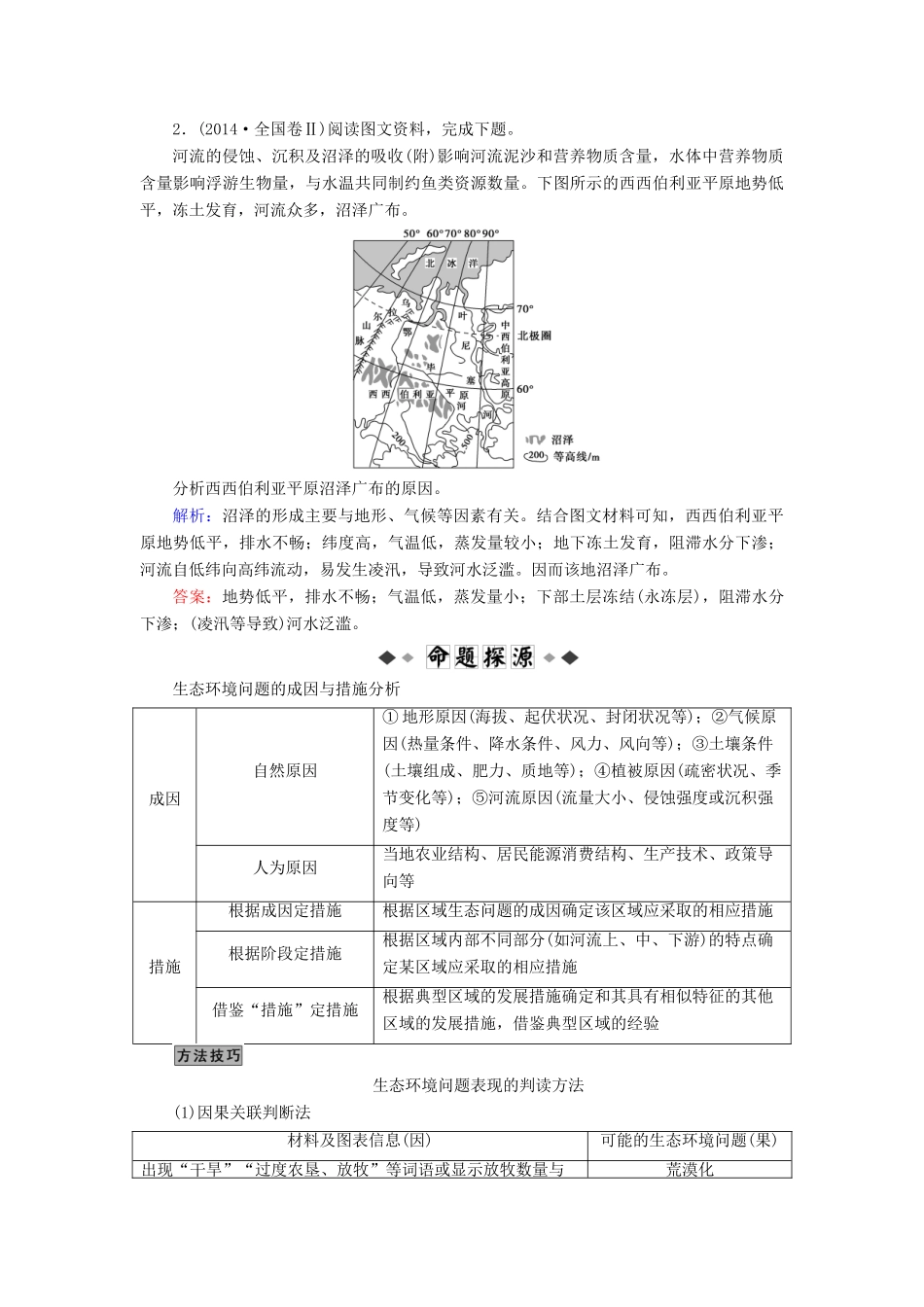 高考地理大二轮复习 专题11 区域生态、资源的可持续发展学案-人教版高三全册地理学案_第2页