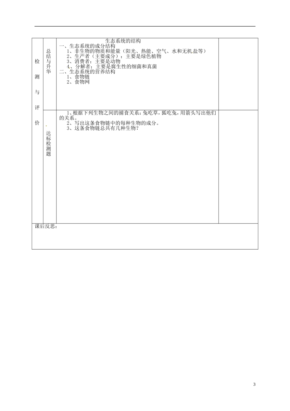 甘肃省金昌一中高中生物 第五章《节生态系统的结构》导学案新人教版必修3_第3页