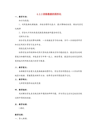 信息技术 4.2.2《表格数据的图形化》说课教案