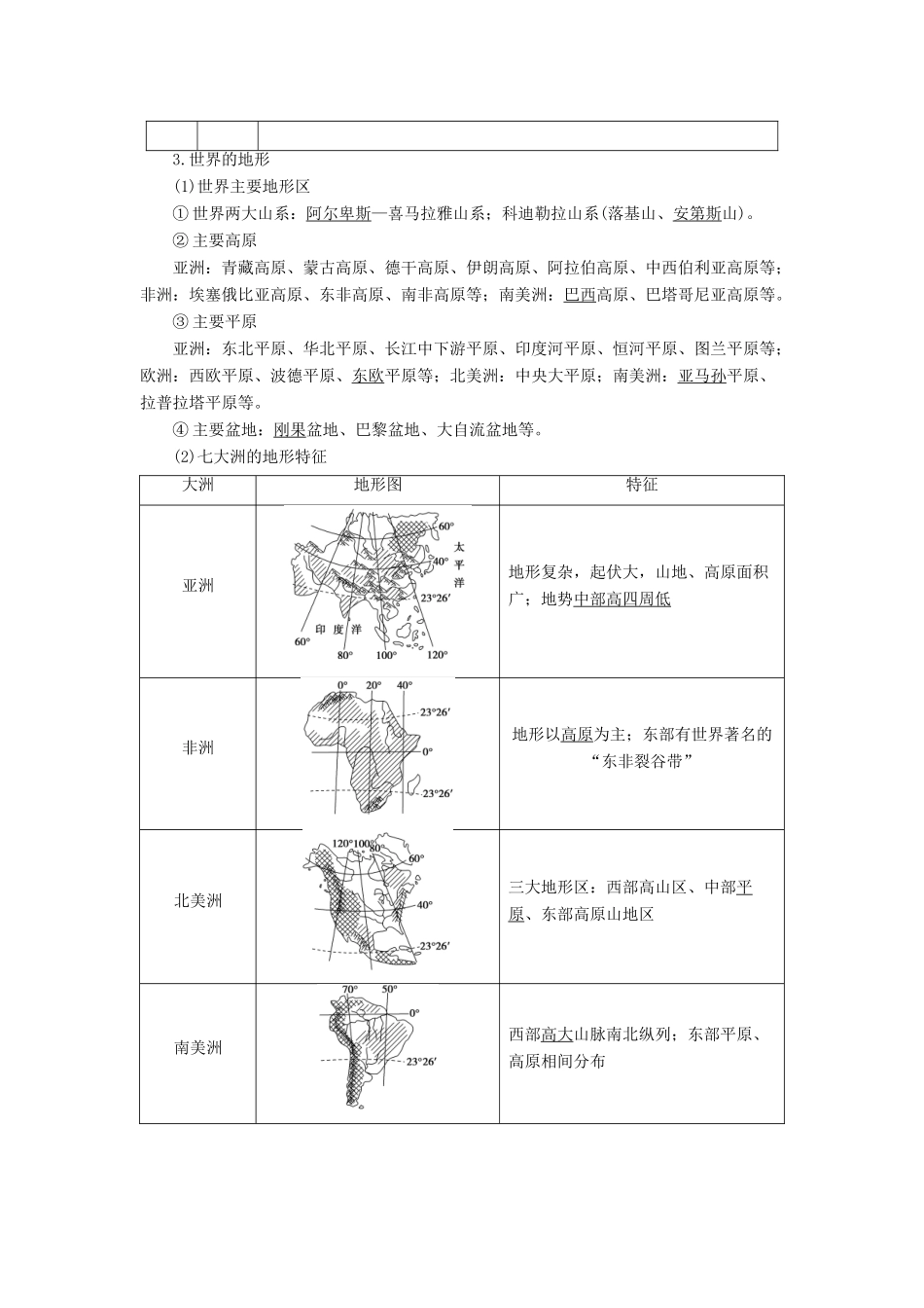 高考地理一轮复习 第4部分 第12章 世界地理 第1讲 世界地理概况学案 中图版-中图版高三全册地理学案_第2页