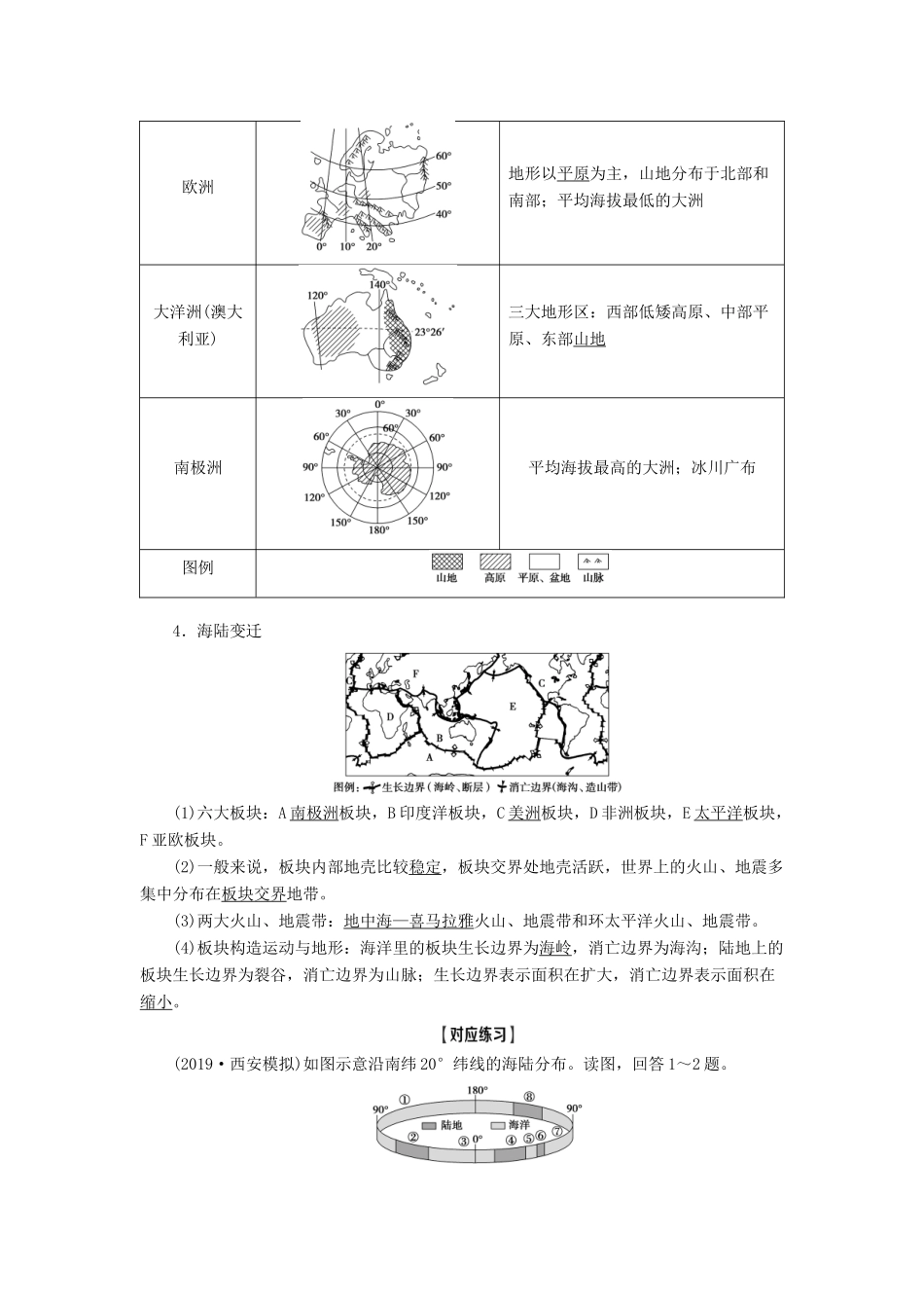 高考地理一轮复习 第4部分 第12章 世界地理 第1讲 世界地理概况学案 中图版-中图版高三全册地理学案_第3页