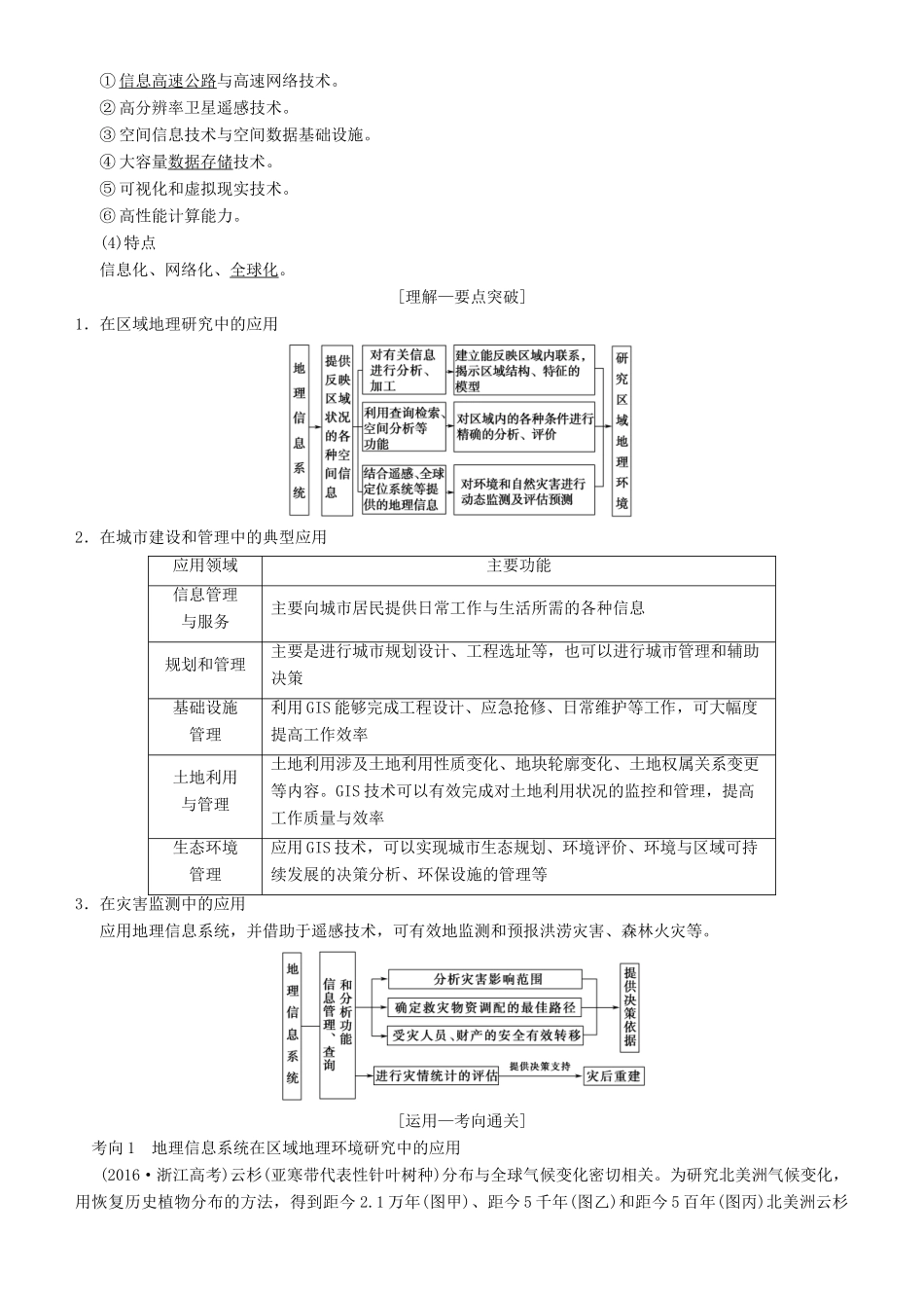 高考地理一轮复习 第二十八讲 地理信息技术应用讲练结合学案-人教版高三全册地理学案_第2页