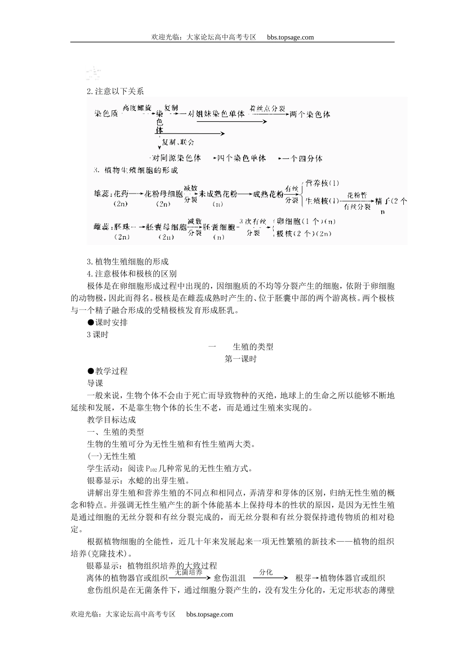 人教版高中一年级生物精品资源-示范教案一(5.1生物的生殖 第1课时)_第2页