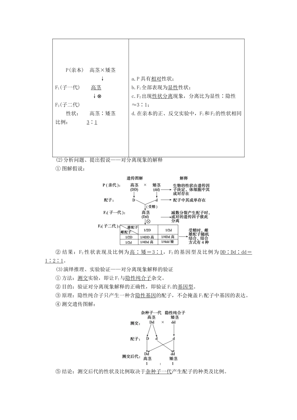 高考生物大一轮复习 第五章 基因的传递规律学案-人教版高三全册生物学案_第2页
