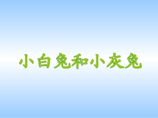 《小白兔和小灰兔》课件1