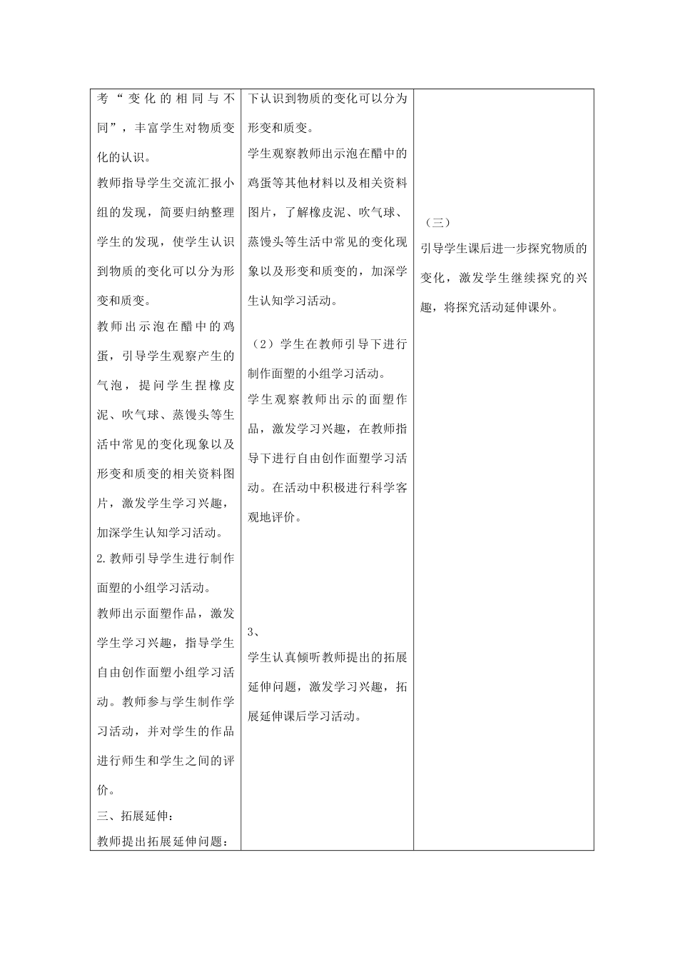 六年级科学上册 第二单元 物质的变化 5蜡烛的变化教案 青岛版六三制-青岛版小学六年级上册自然科学教案_第3页