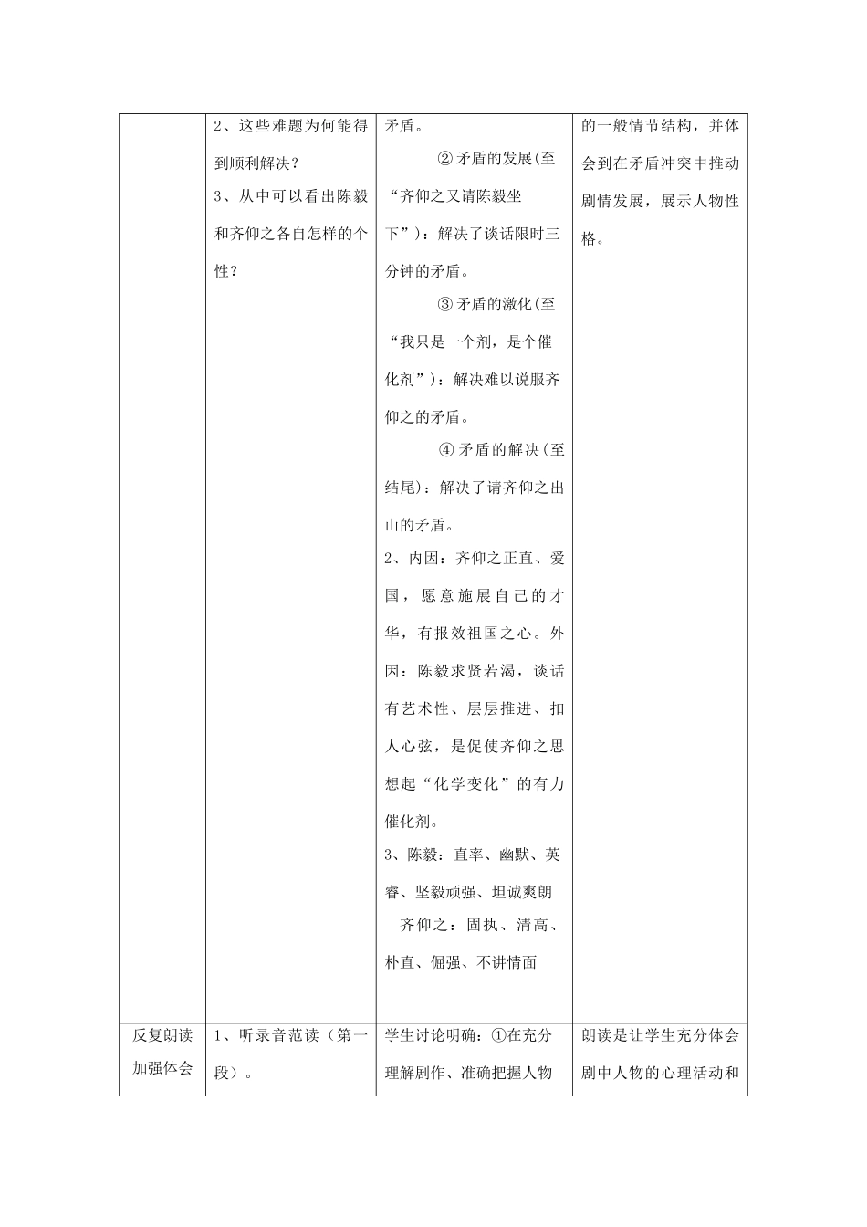 九年级语文下册《陈毅市长》教案11 苏教版_第3页