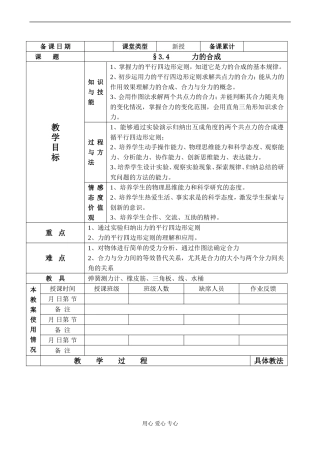 高一物理必修1 力的合成