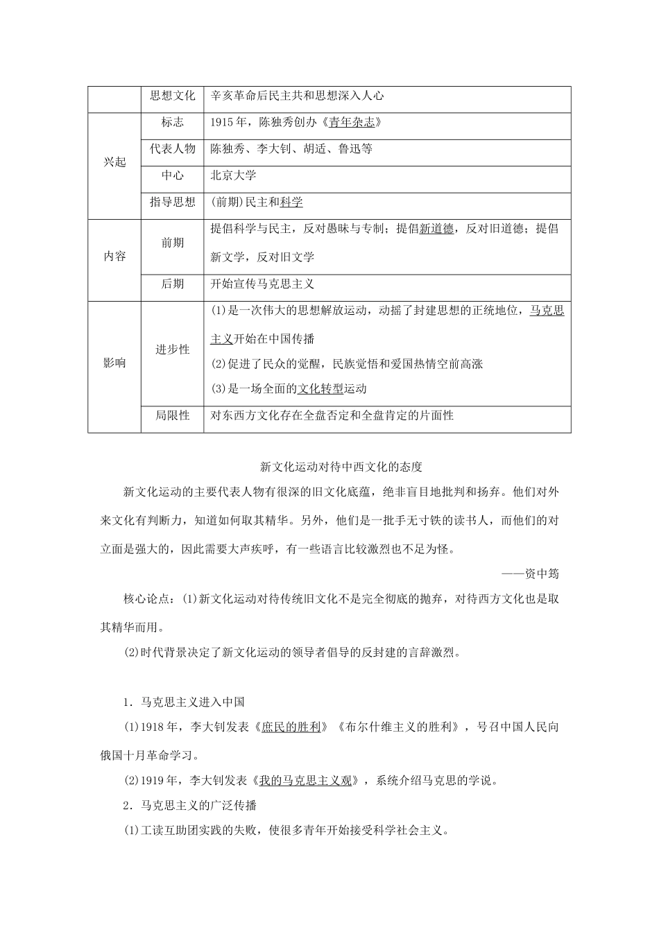 （通史版）新高考历史一轮复习 第七单元 中华民国的建立及北洋军阀的统治 第3讲 从三民主义到马克思主义在中国的传播学案 人民版-人民版高三全册历史学案_第3页