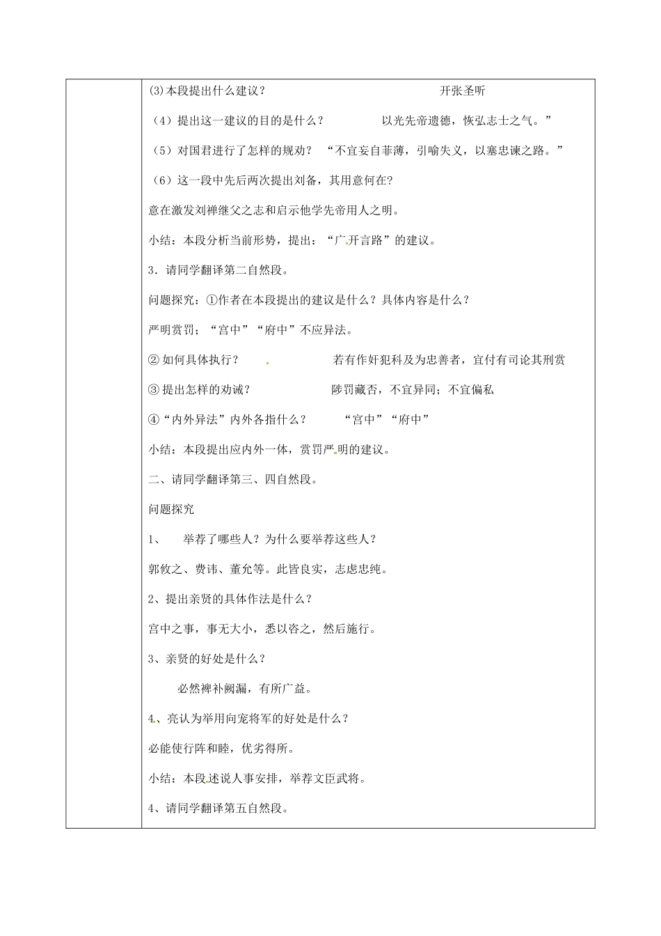 北京市窦店中学九年级语文《出师表》教案（2） 新人教版_第2页