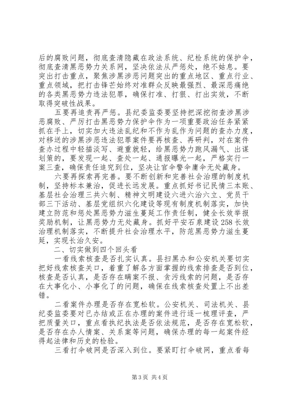 在全县扫黑除恶专项斗争工作推进会上的讲话发言_第3页
