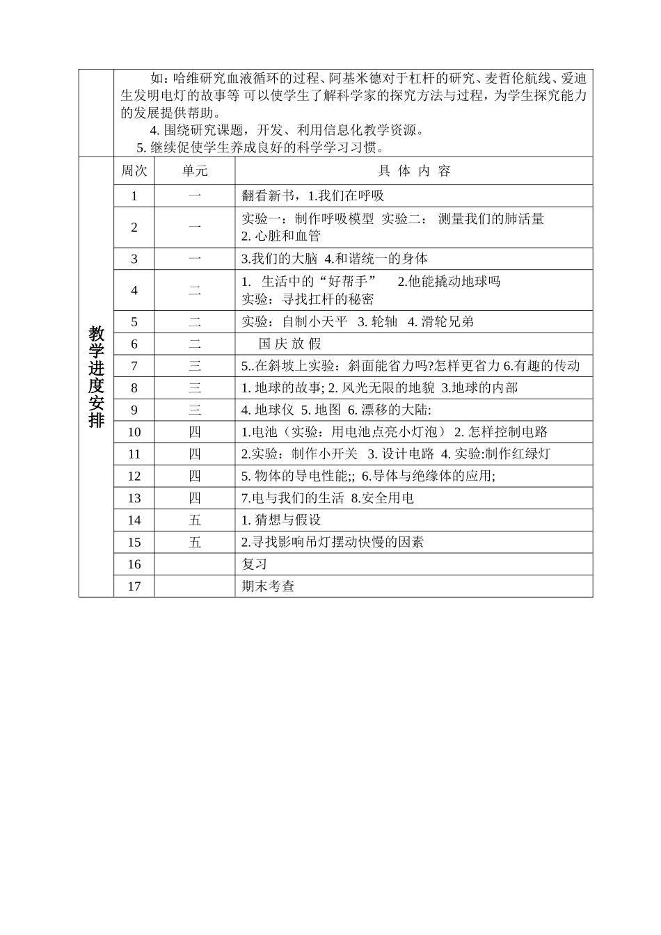 五年级科学上册教学计划表册_第3页