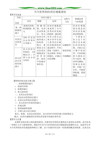 新人教版高中历史必修2当今世界的经济区域集团化