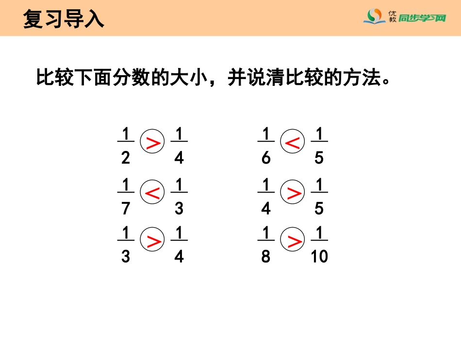 《几分之几大小比较（例6）》教学课件_第2页